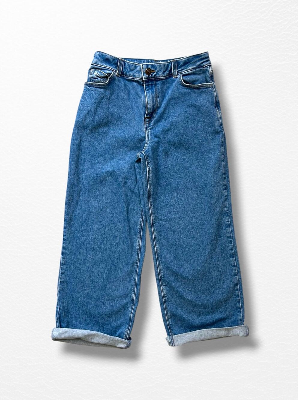 Mini Boden Girls’ Wide-Leg Jeans, Size 13